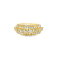 Mens Trendy Diamond Wedding Band 3.01 ctw Diamond 10K Yellow Gold