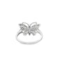 Sophisticated Butterfly Ring 0.27 ctw Diamond 10K White Gold