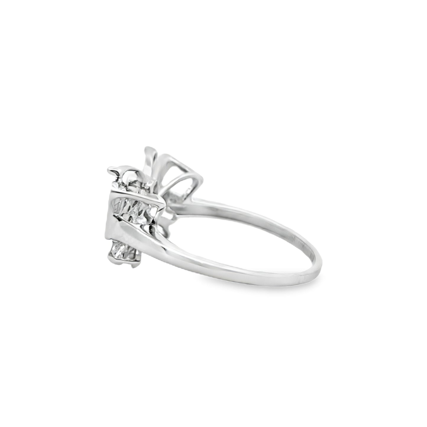 Sophisticated Butterfly Ring 0.27 ctw Diamond 10K White Gold