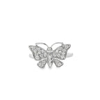 Sophisticated Butterfly Ring 0.27 ctw Diamond 10K White Gold