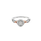 14K White & Rose Gold Round Cut Diamond Ring 0.36 ctw