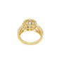 Cluster Ring 0.98 ctw Diamond 10K Yellow Gold