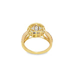Cluster Ring 0.98 ctw Diamond 10K Yellow Gold