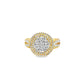 Cluster Ring 0.98 ctw Diamond 10K Yellow Gold