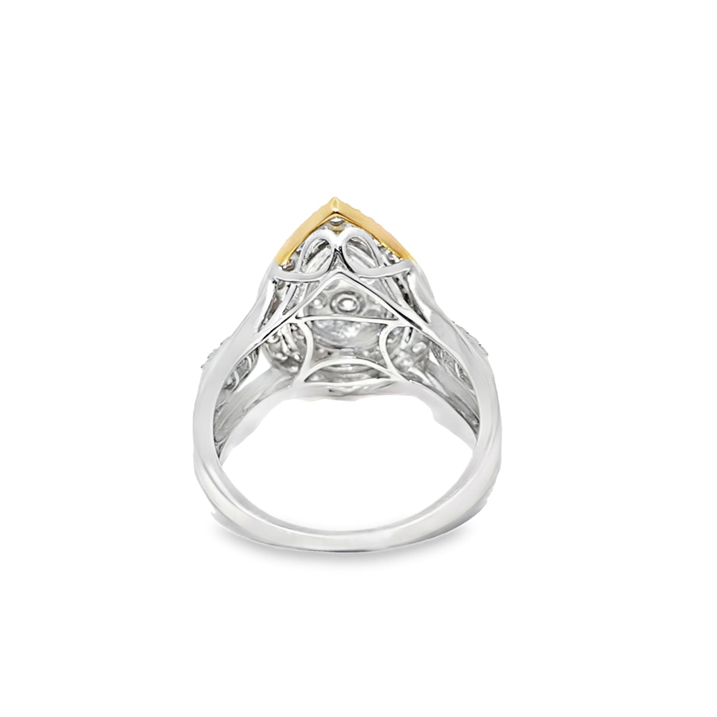 10K Yellow Gold Pear Shaped Diamond Ring 0.98 ctw