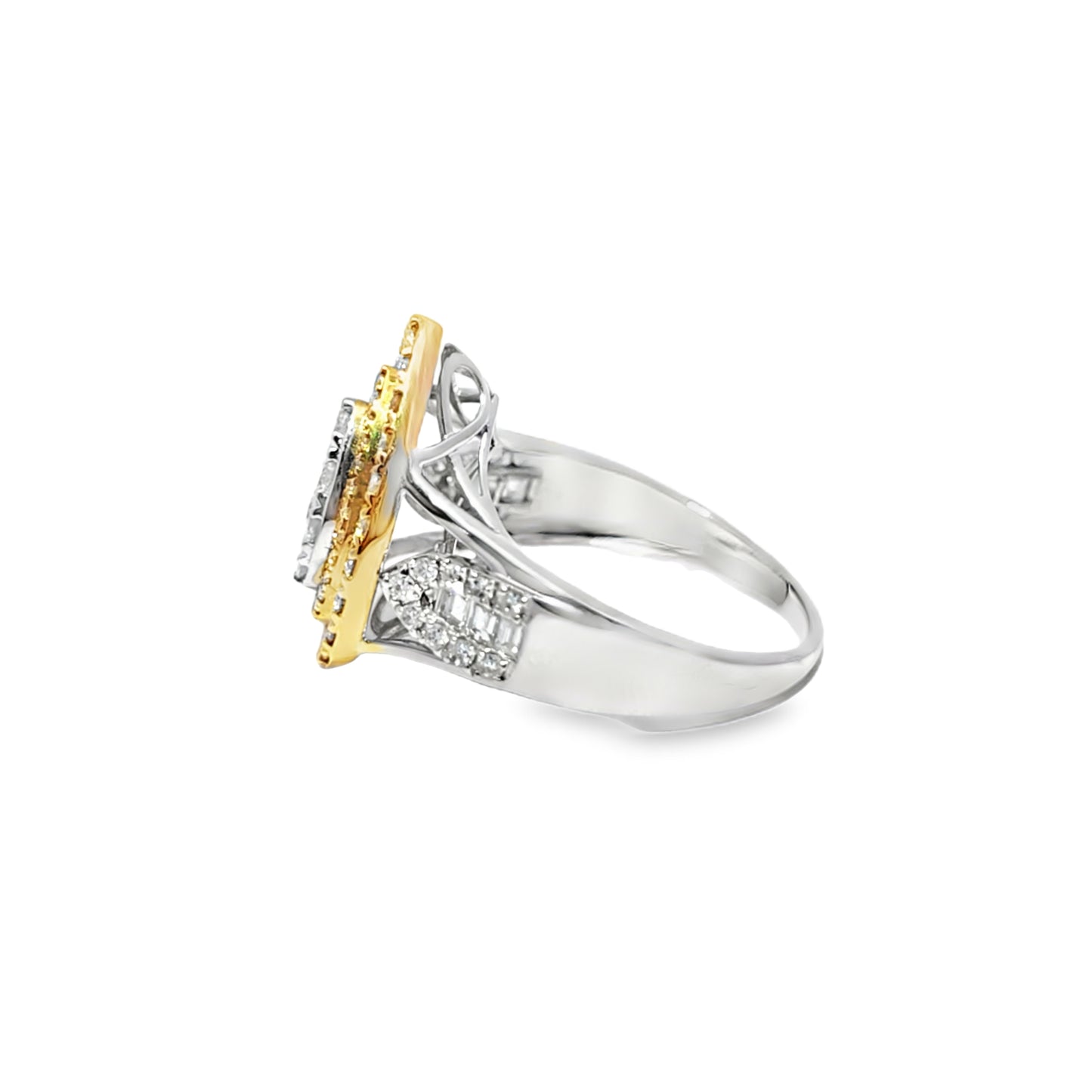 10K Yellow Gold Pear Shaped Diamond Ring 0.98 ctw