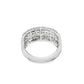 Five-Row Wedding Band Ring 1.52 ctw Diamond 10K White Gold