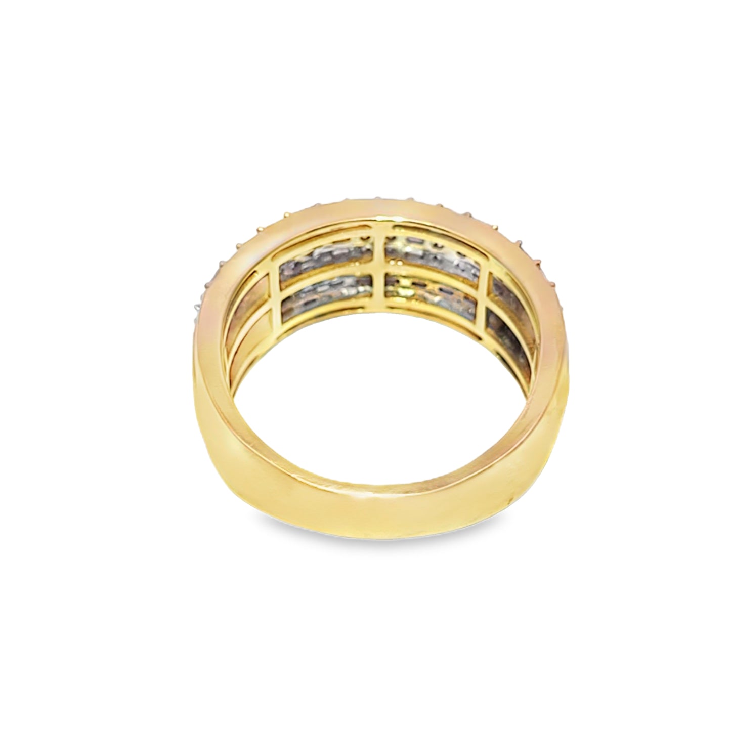 Round Cut Ring 1.12 ctw Diamond 10K Yellow Gold