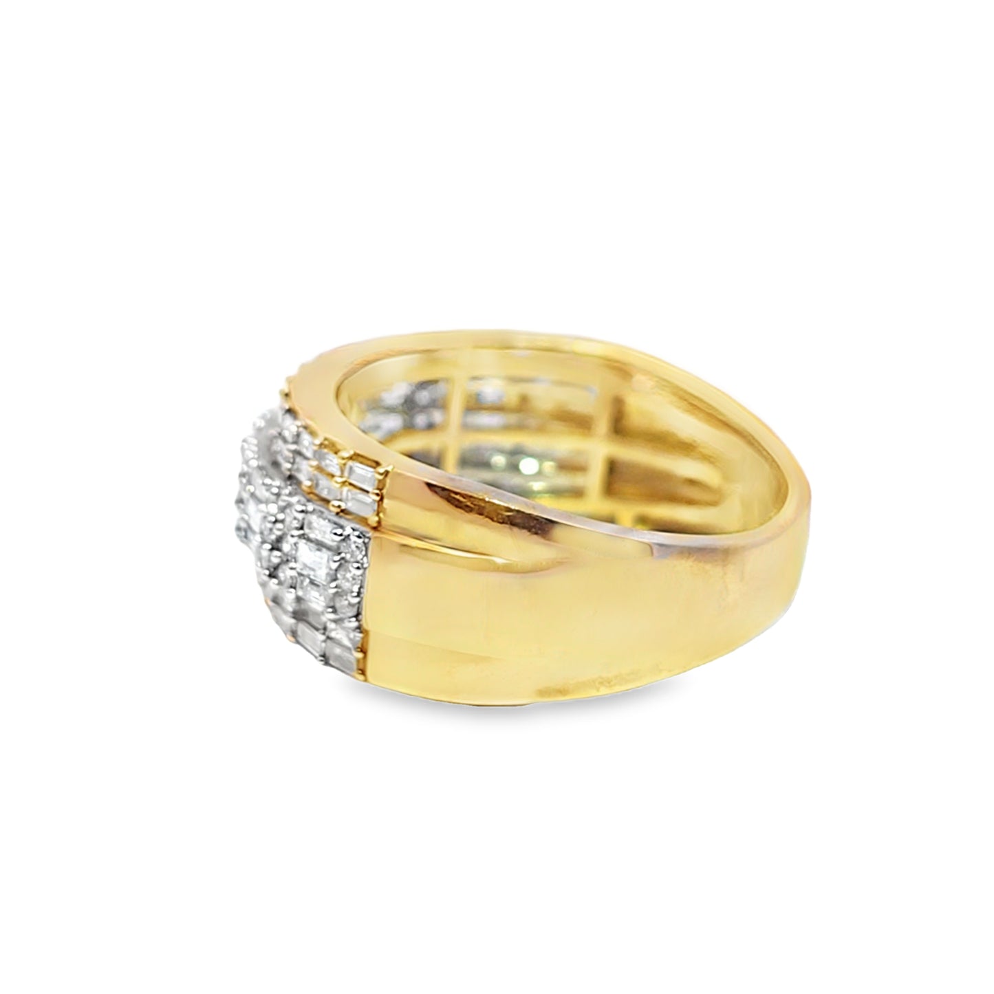 Round Cut Ring 1.12 ctw Diamond 10K Yellow Gold