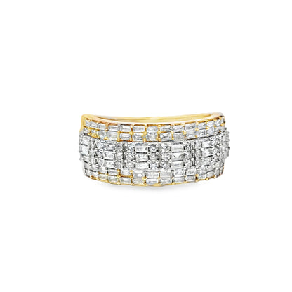 Round Cut Ring 1.12 ctw Diamond 10K Yellow Gold