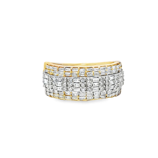 Round Cut Ring 1.12 ctw Diamond 10K Yellow Gold
