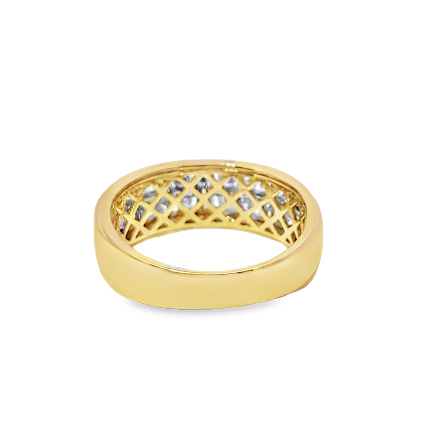 Round Cut Ring 0.90 ctw Diamond 14K Yellow Gold