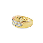 Round Cut Ring 0.90 ctw Diamond 14K Yellow Gold