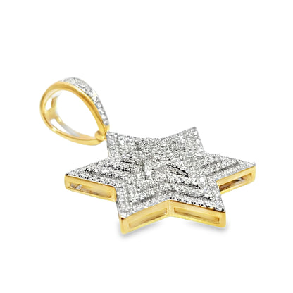 10K Yellow Gold 0.60 ctw Diamond 6 Point Star Pendant | Star of David Faith Symbol | Jewelry Palace