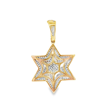 10K Yellow Gold 0.60 ctw Diamond 6 Point Star Pendant | Star of David Faith Symbol | Jewelry Palace