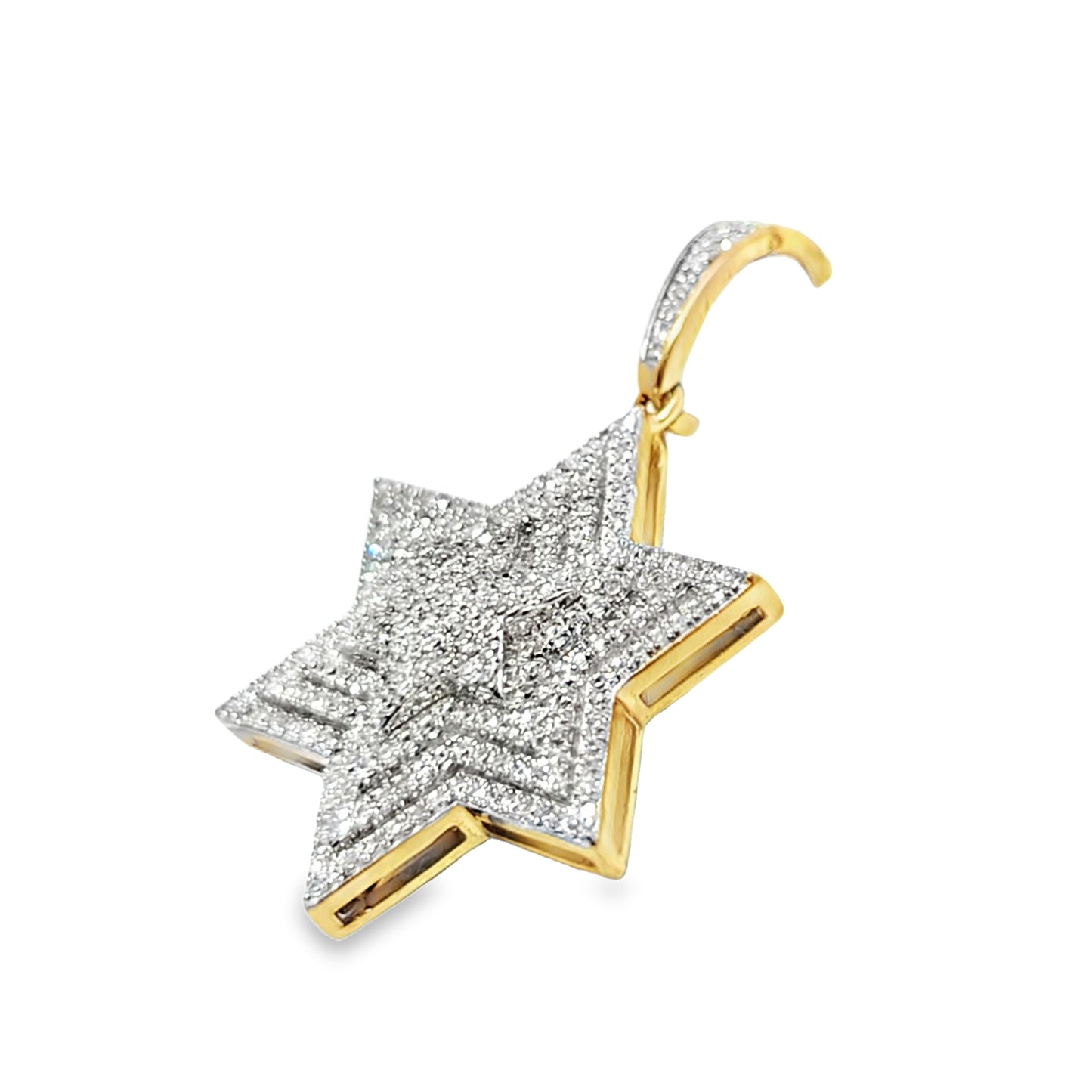 10K Yellow Gold 0.60 ctw Diamond 6 Point Star Pendant | Star of David Faith Symbol | Jewelry Palace