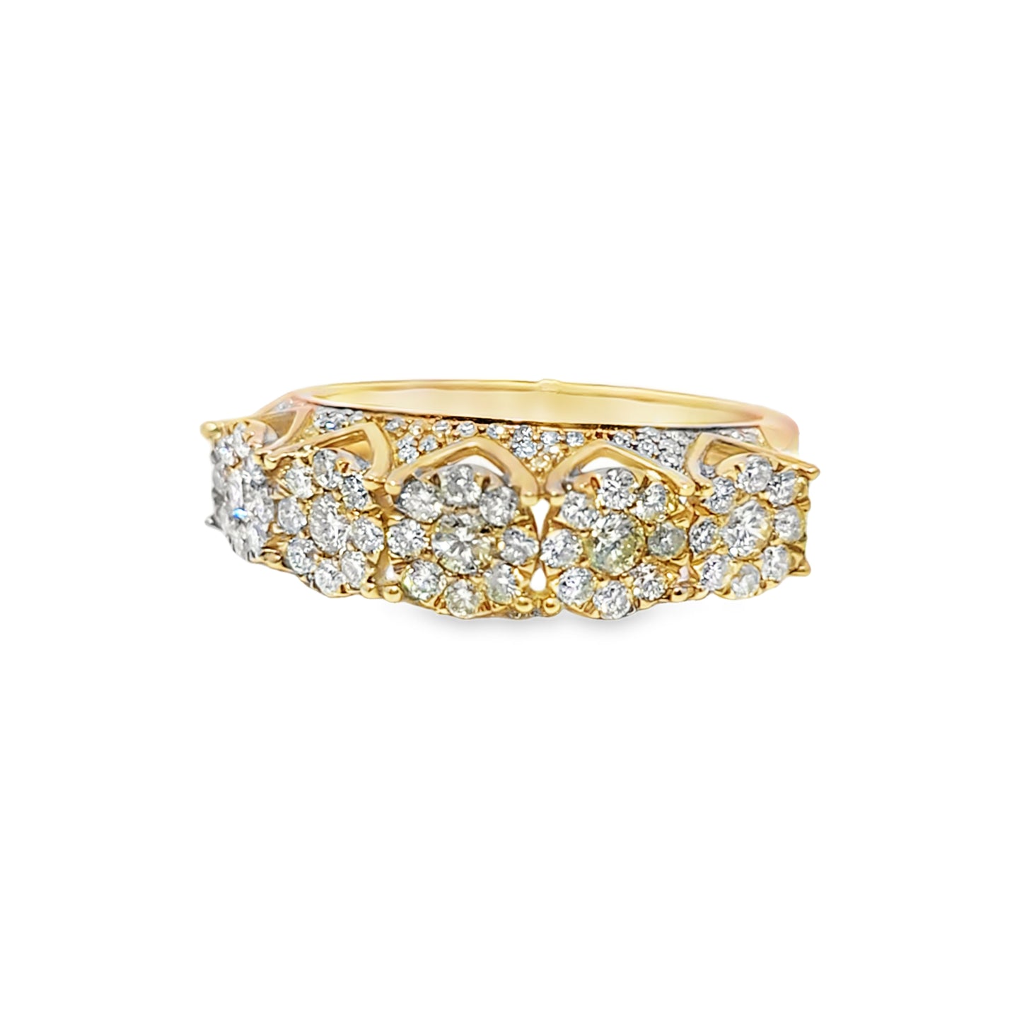 Round Cut Ring 1.27 ctw Diamond 10K Yellow Gold