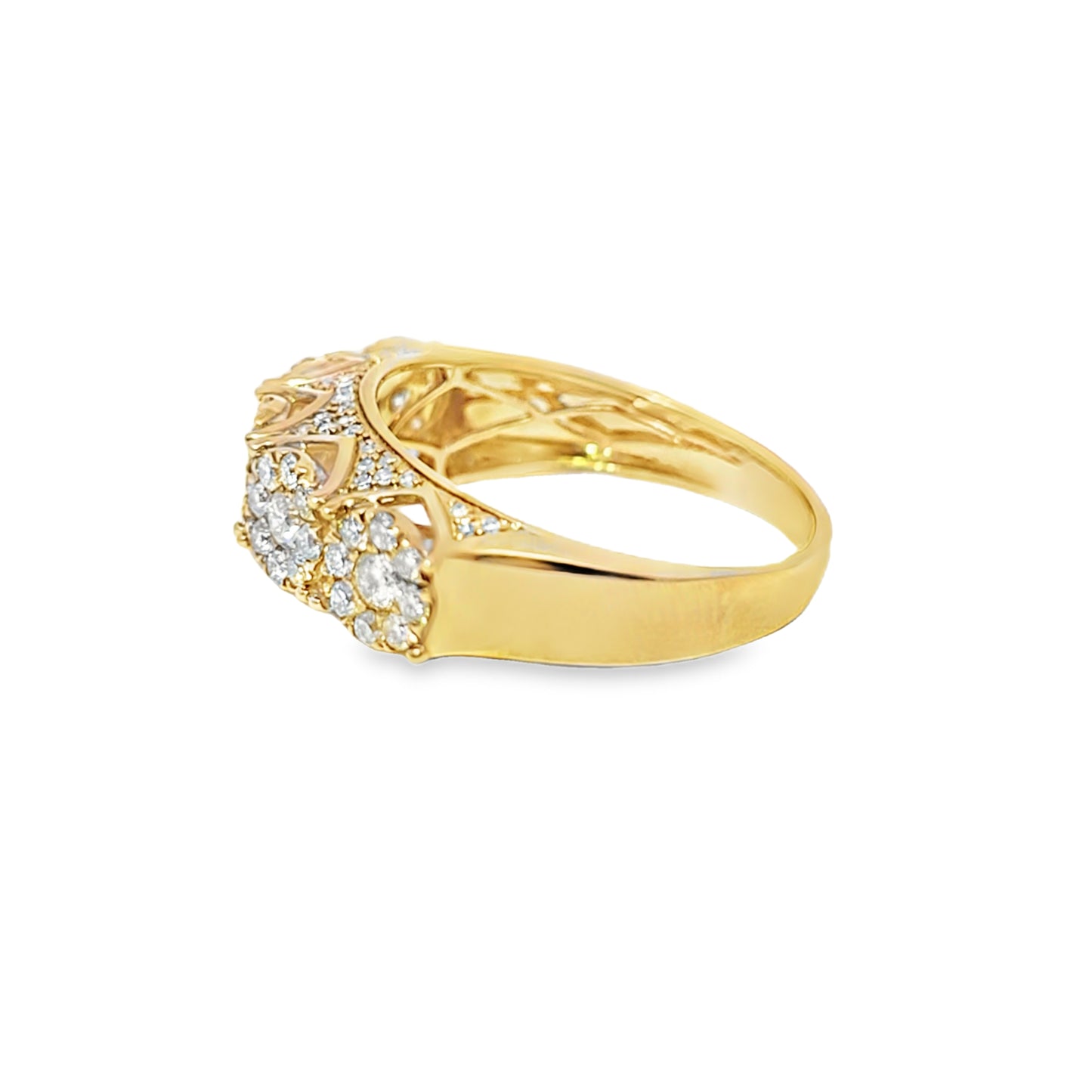 Round Cut Ring 1.27 ctw Diamond 10K Yellow Gold