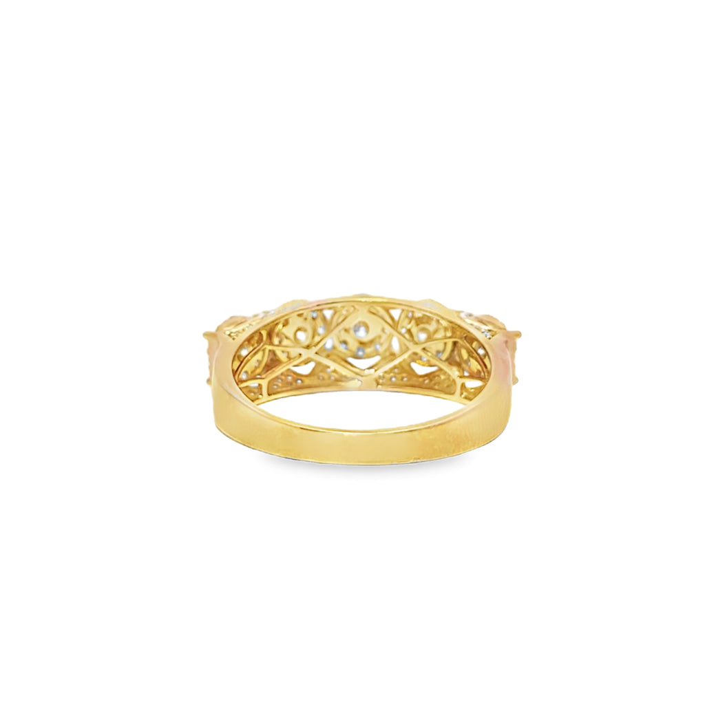 Round Cut Ring 1.27 ctw Diamond 10K Yellow Gold