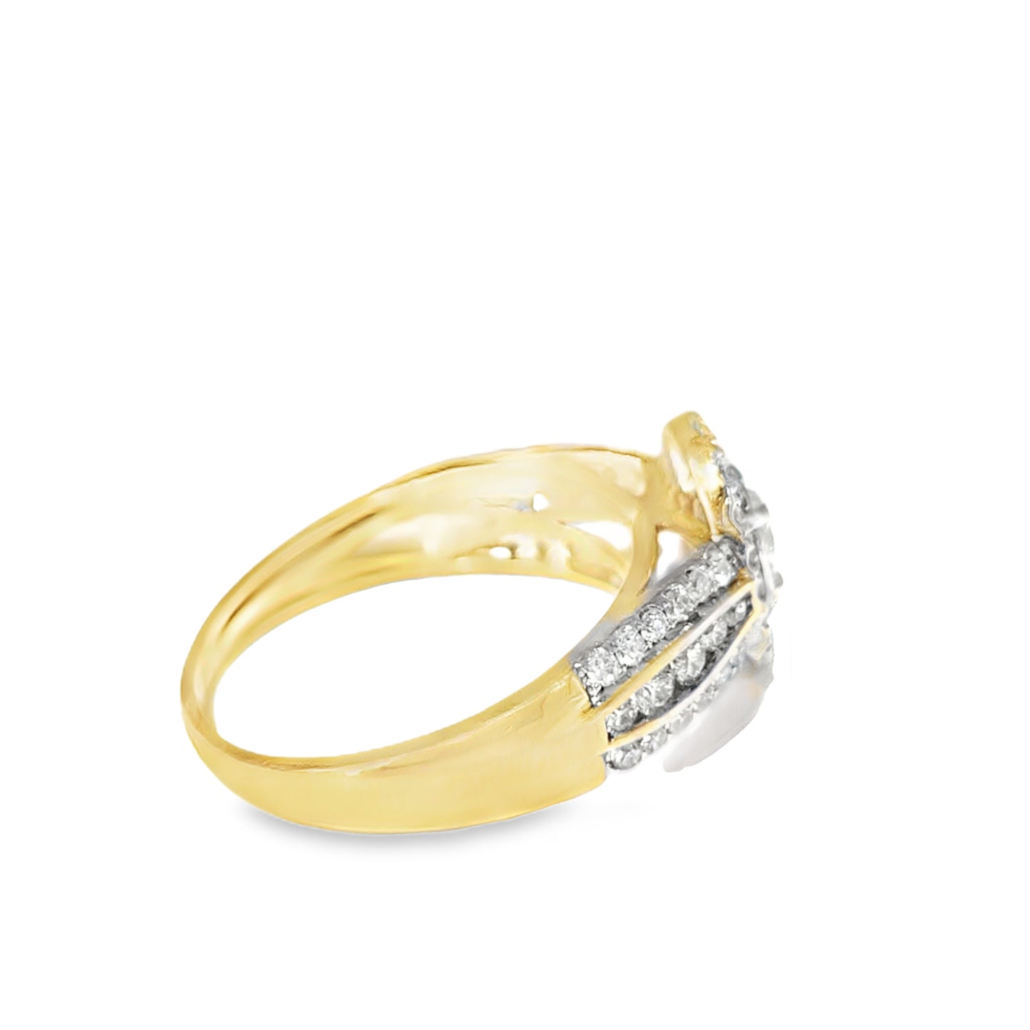 14K Yellow Gold Oval Cut Diamond Ring 0.27 ctw