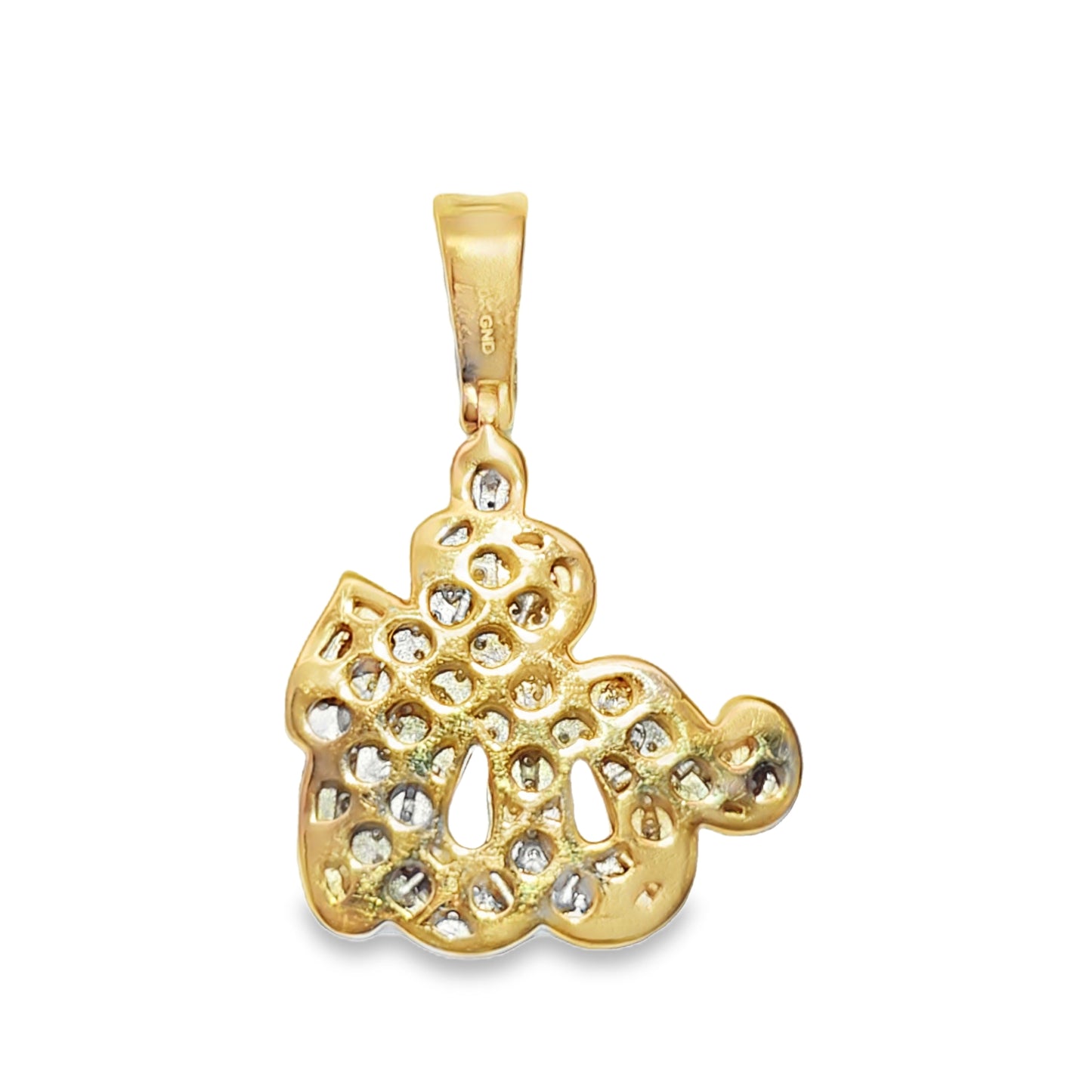 10K Yellow Gold 0.75 ctw Diamond Allah Pendant | Islamic Faith & Spiritual Elegance | Jewelry Palace