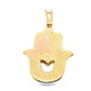 10K Yellow Gold Diamond Hamsa Pendant 1.00 ctw