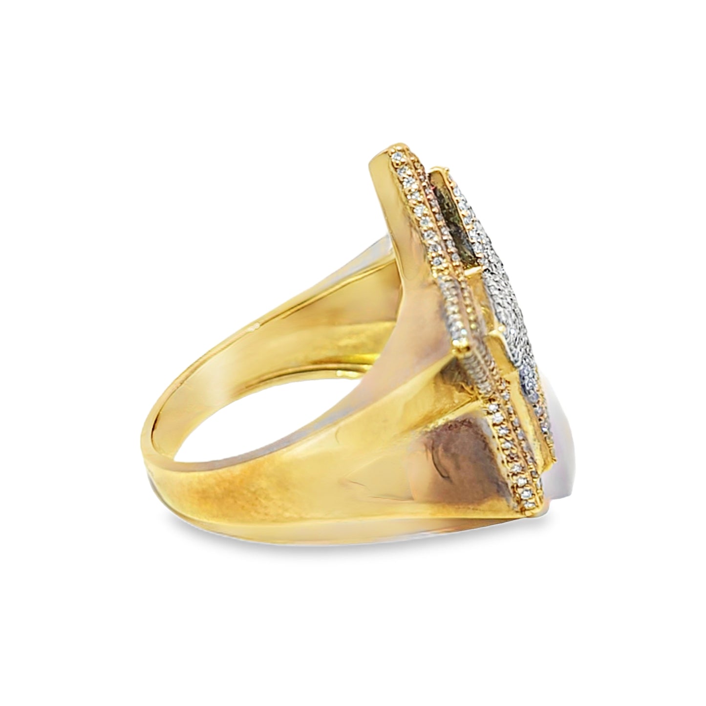 Star Ring 1.14 ctw Diamond 10K Yellow and White Gold