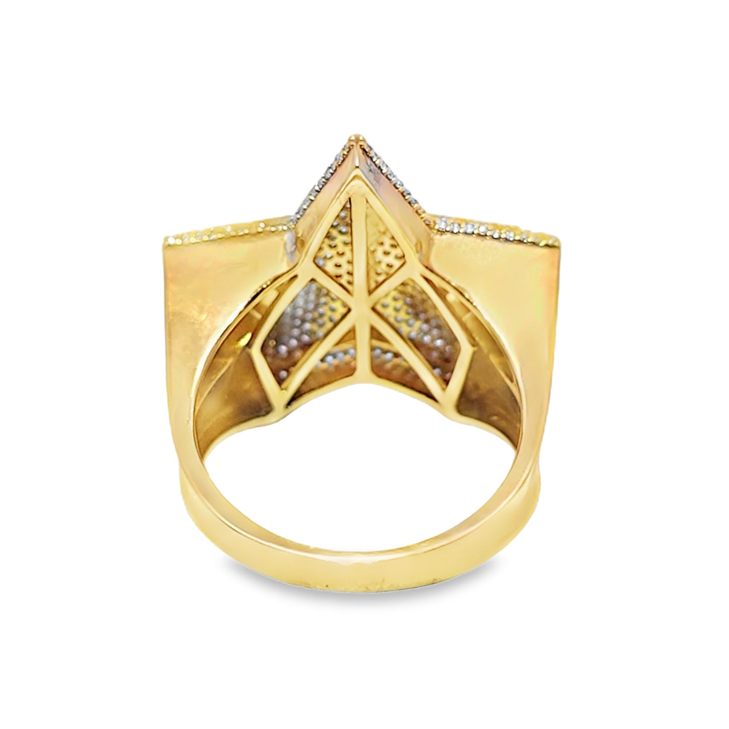Star Ring 1.14 ctw Diamond 10K Yellow and White Gold