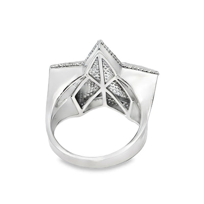 Star Ring 1.14 ctw Diamond 10K Yellow and White Gold