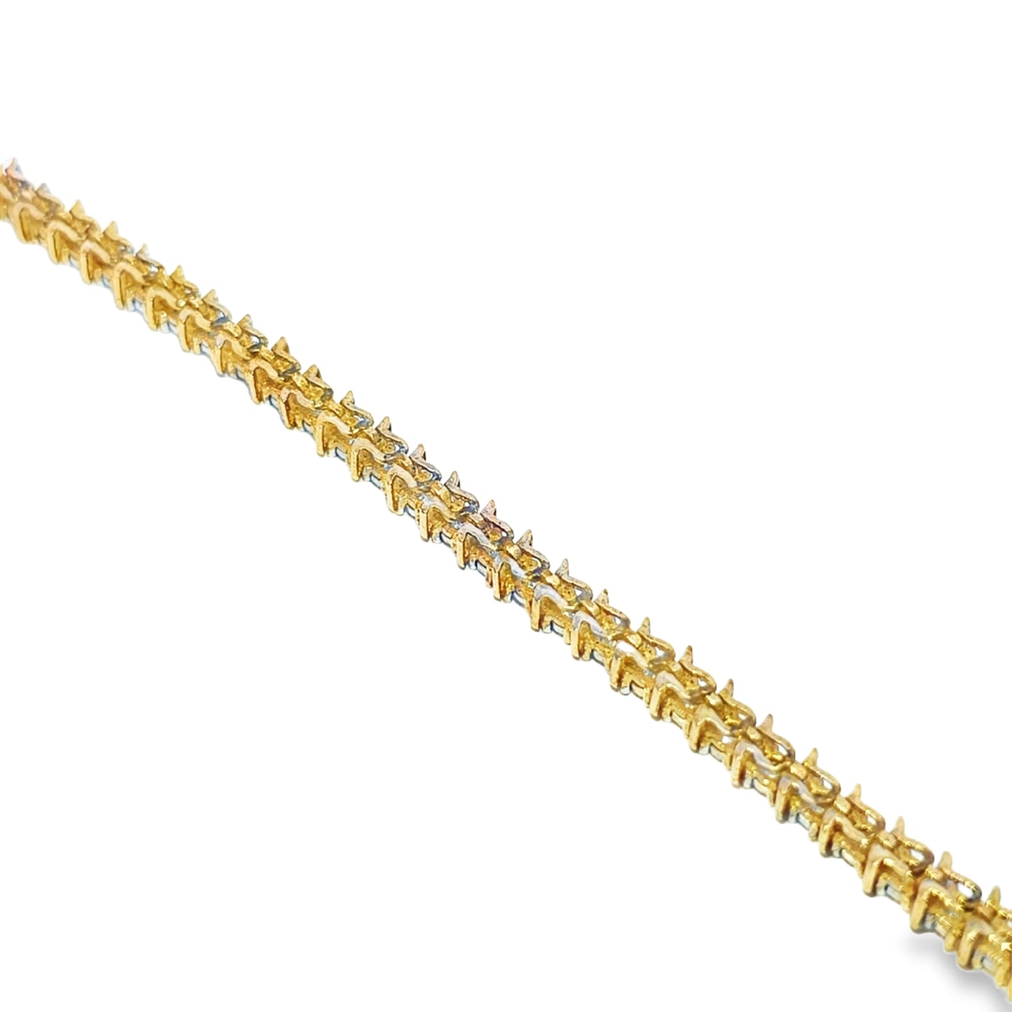 Women's Diamond Tennis Bracelet 1 ctw 10K Yellow Gold 7"