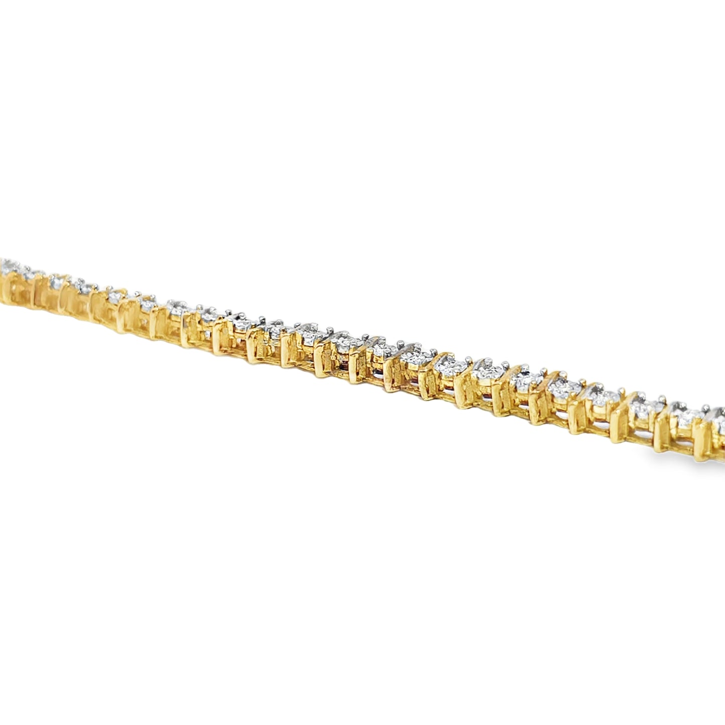 Women's Diamond Tennis Bracelet 1 ctw 10K Yellow Gold 7"