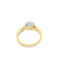 10K Yellow Gold Round Brilliant Diamond Engagement Ring 0.40 ctw