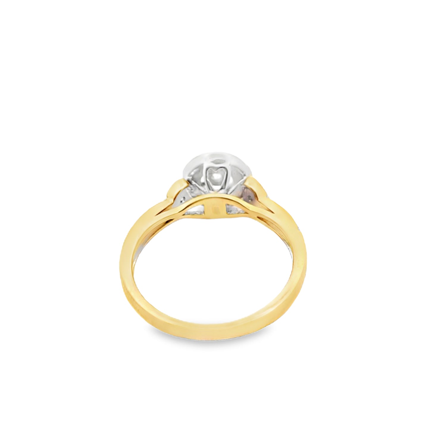10K Yellow Gold Round Brilliant Diamond Engagement Ring 0.40 ctw