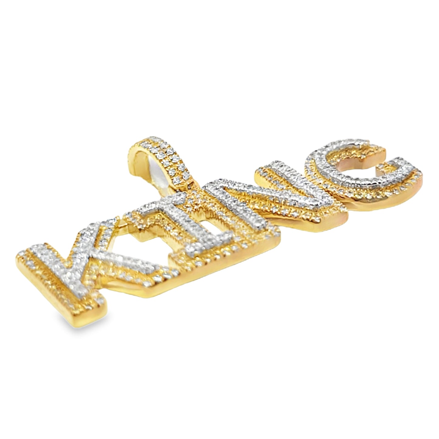 King Pendant 0.68 ct. Diamond 10K Yellow Gold