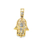 Hamsa Hand Pendant 0.75 ctw Diamond 10K Yellow Gold | Two-Tone | Jewelry Palace