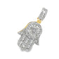 Hamsa Hand Pendant 0.75 ctw Diamond 10K Yellow Gold | Two-Tone | Jewelry Palace