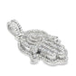 Double Layer Hamsa Hand Pendant 1.20 ctw Diamond 10K White Gold | Spiritual Protection Symbol | Jewelry Palace