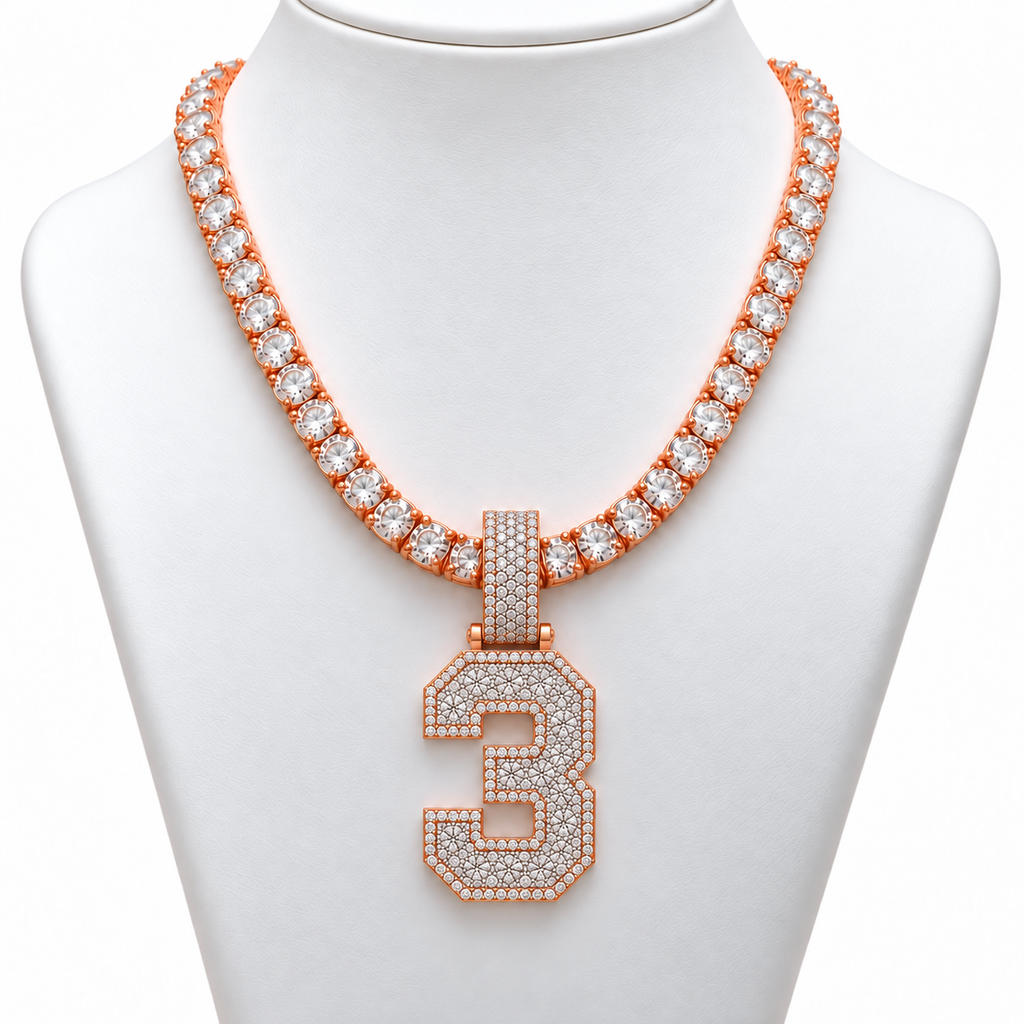VVS 5mm Tennis Chain with any Number 0-9