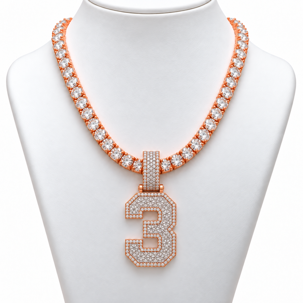 VVS 5mm Tennis Chain with any Number 0-9