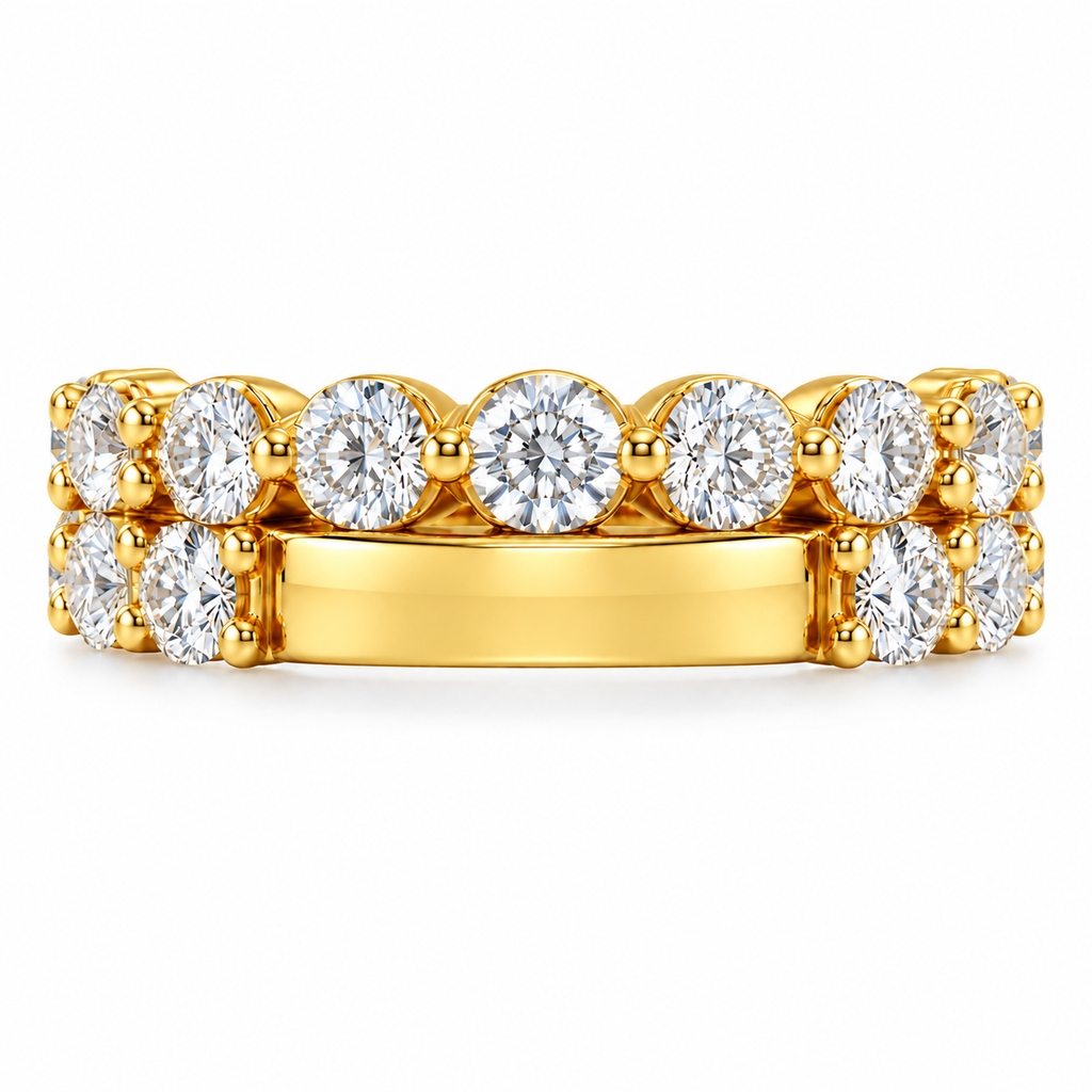 14KT Yellow Gold Oval Lab-Grown Diamond Engagement Ring – 7.20 CTW