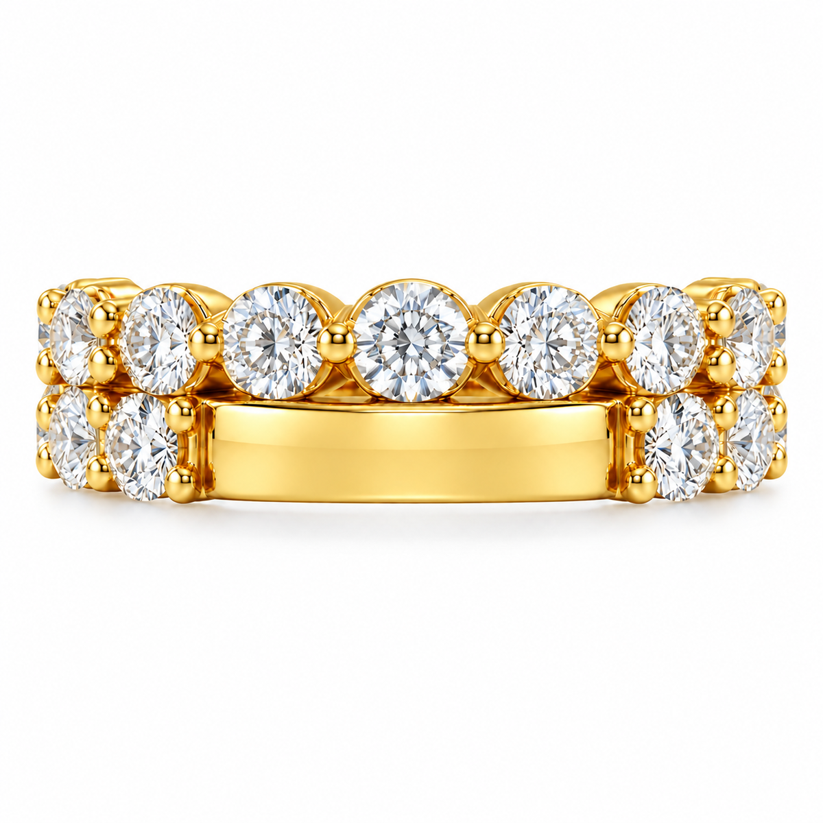 14KT Yellow Gold Oval Lab-Grown Diamond Engagement Ring – 7.20 CTW