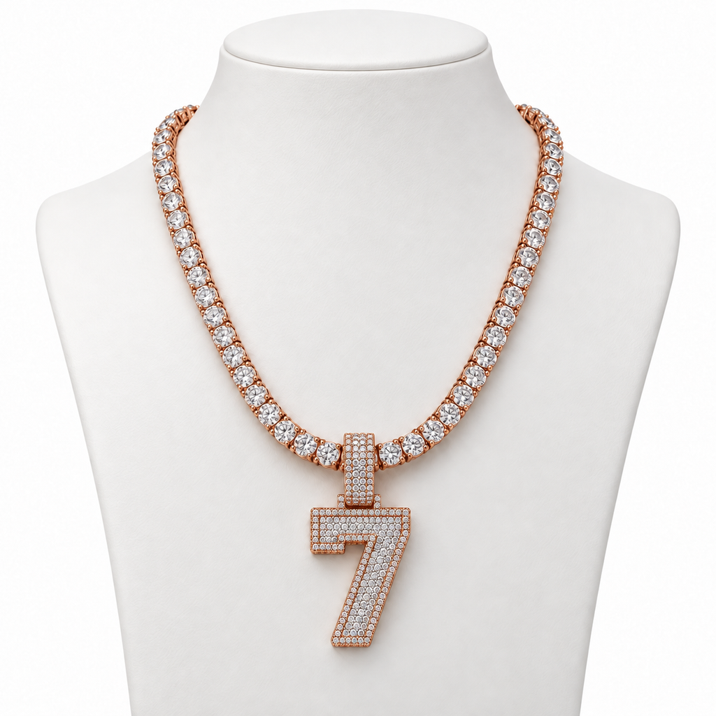 VVS 5mm Tennis Chain with any Number 0-9