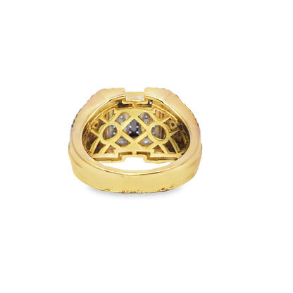 "T" Initial Ring 1.49 ctw Diamond 10K Yellow Gold