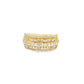 Mens 5 Row Wedding Band 1.46 ctw Diamond 14K Yellow Gold