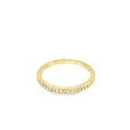 10K Yellow Gold Square Diamond Ring With Band 0.33 ctw