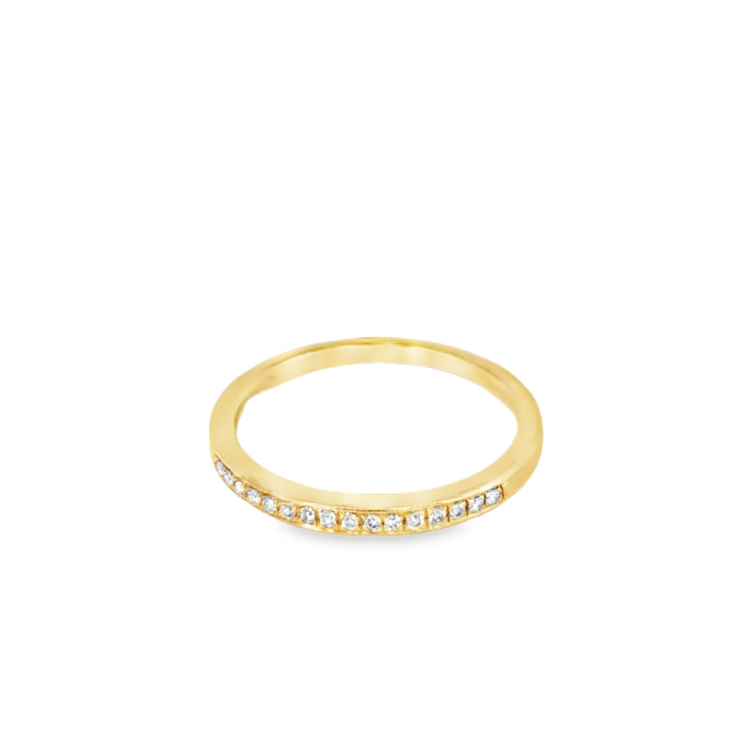 10K Yellow Gold Square Diamond Ring With Band 0.33 ctw