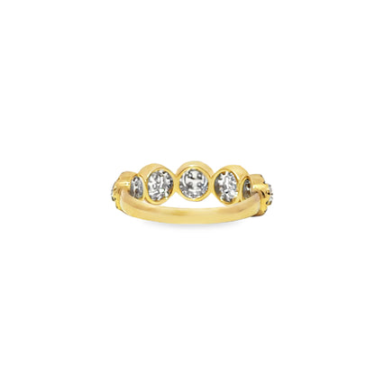 10K Yellow Gold 0.59 ctw Diamond Round Cut Ring | Elegant Halo Cluster Design | Jewelry Palace