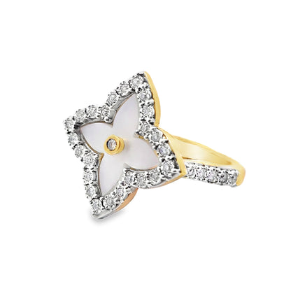 Ombre Blossom Ring 0.26 ctw Diamond 10K Yellow Gold