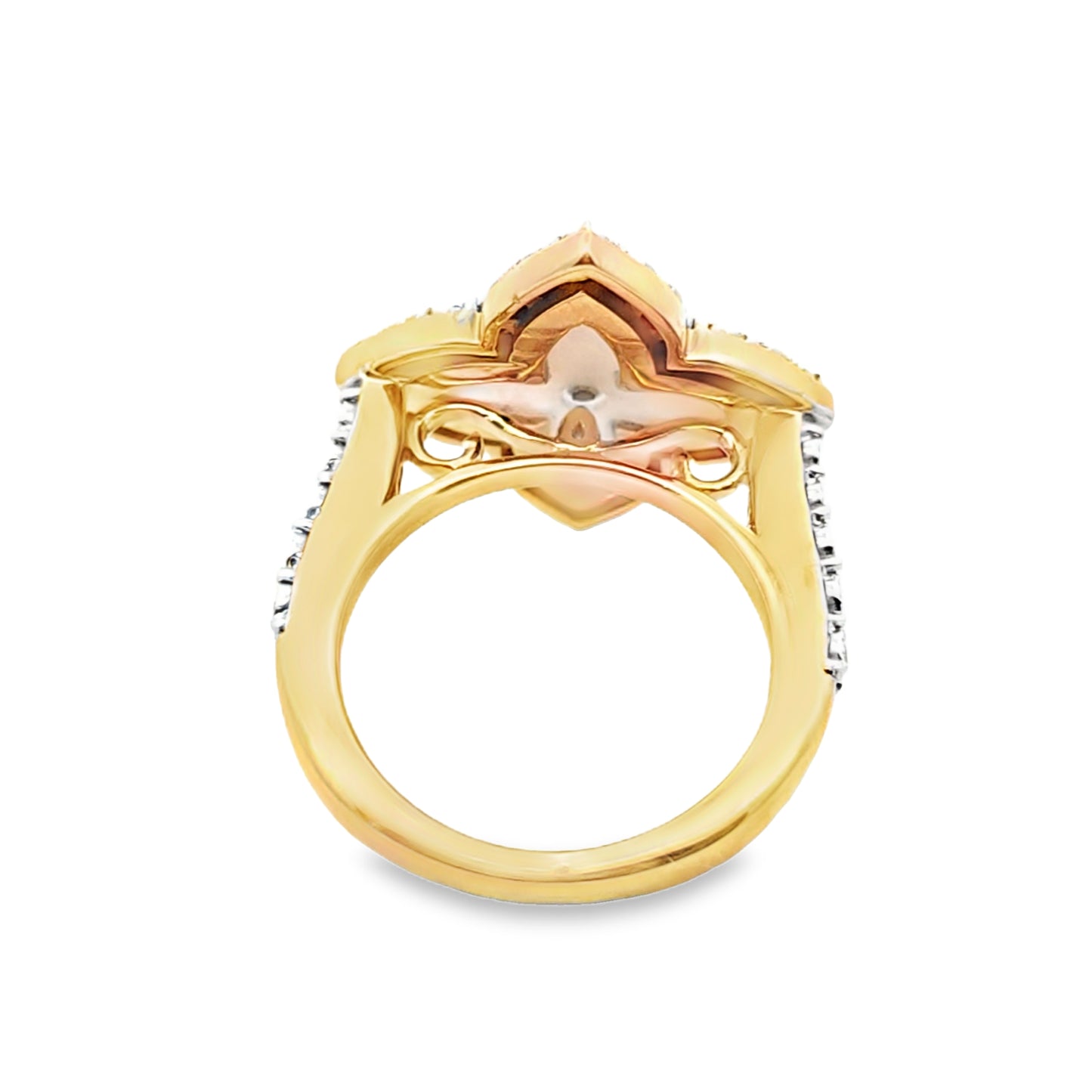 Ombre Blossom Ring 0.26 ctw Diamond 10K Yellow Gold