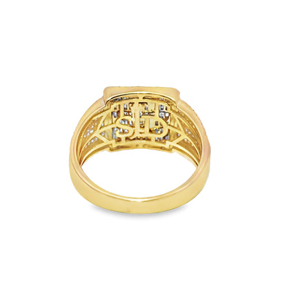 "L" Initial Ring Diamond 0.86 ctw 10K Yellow Gold